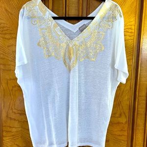 Chico’s Short Sleeve Linen Top